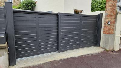 Portail relescopique lames persiennes ermont 95