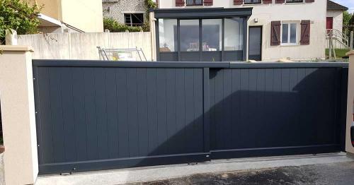 Portail coulissant double rail - Meriel 95 a2p